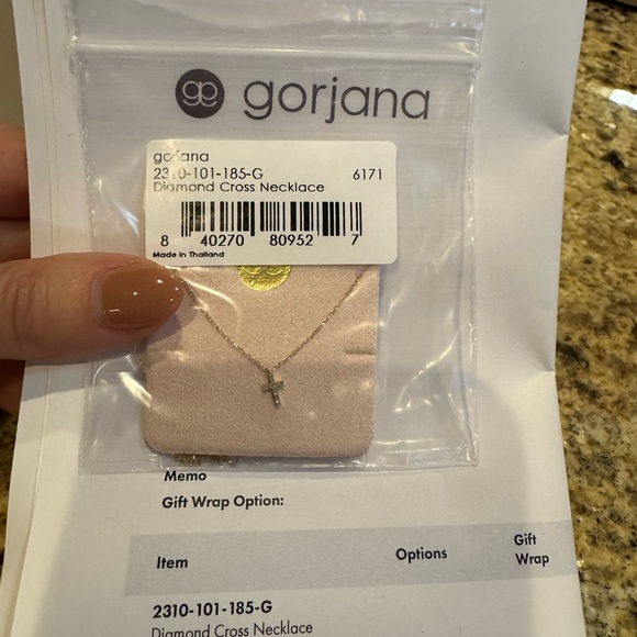 Gorjana Gold Diamond Cross Necklace 14k gold - Picture 2 of 4